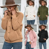 Lamb Plush Cardigan Jacket Double-sided Plush Jacket Coat-1