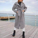 Stylish Checkered Wool Coat for Every Occasion-Color-1