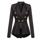 Fitted White Blazer for Women - Stylish & Tailored-Black-1