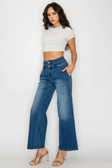 Medium Blue Wide Leg Jeans