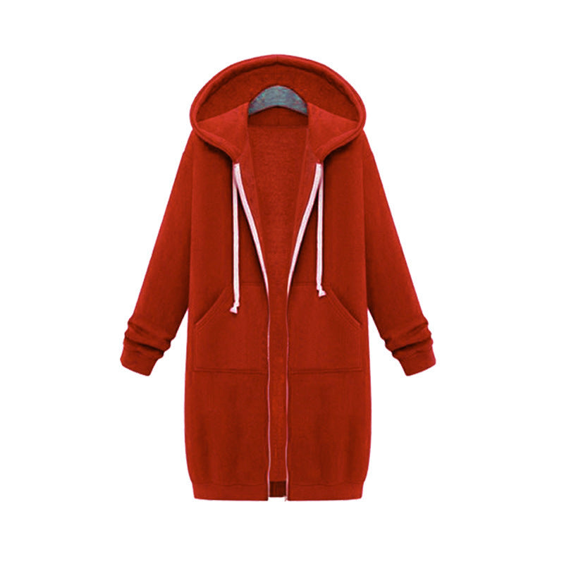 Hooded Fleece Longline Jacket