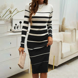 Ribbed Long Sleeve Sweater Dress