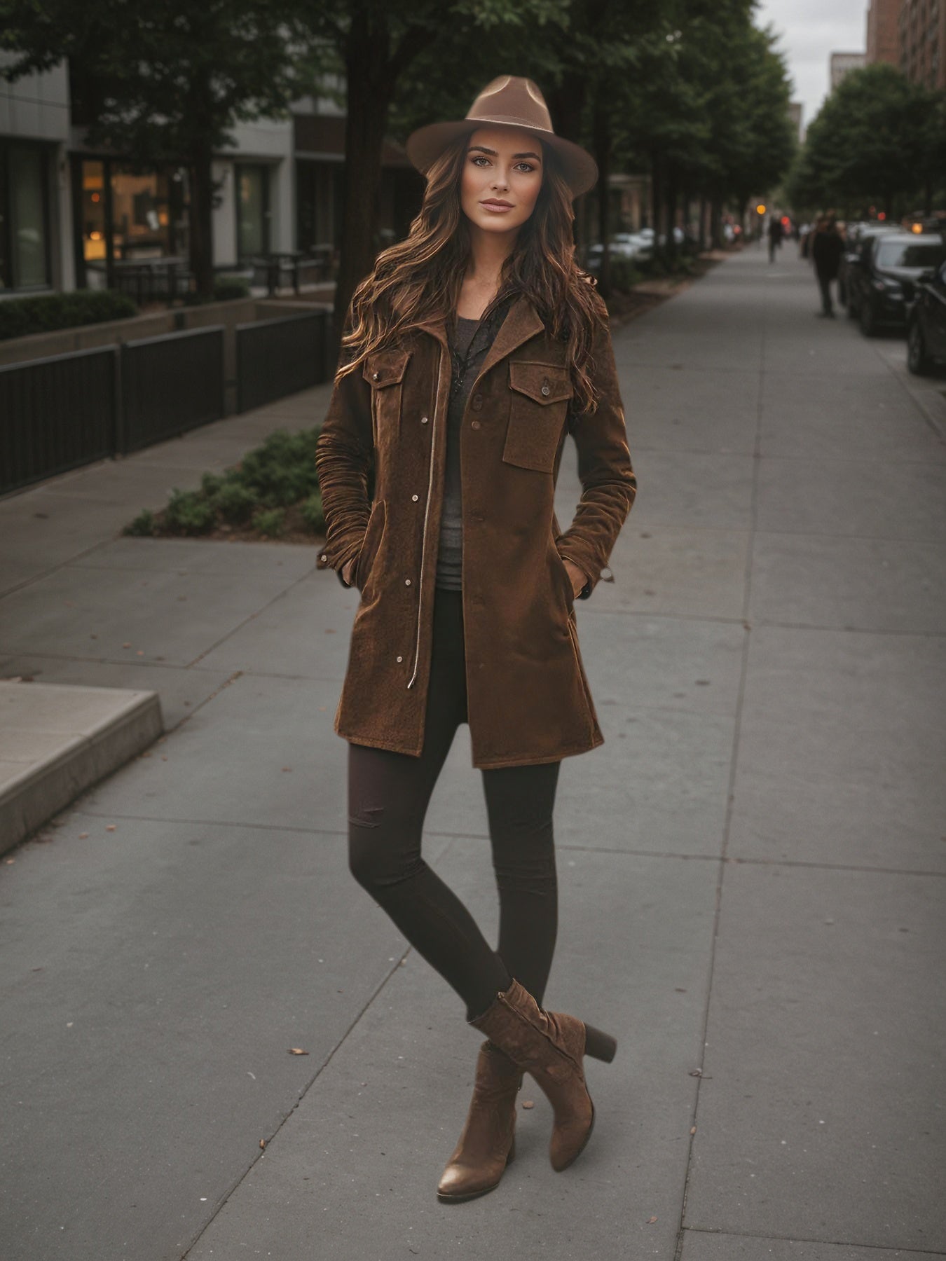 Vintage Wool Blend Hip-Length Coat