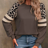 Leopard Print Raglan Sweatshirt