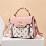 Women's Printed Small Square Shoulder Bag - Retro Style