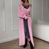 Furry Long Cardigan Duster Coat