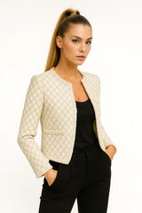 Diamond Stitch Lace Jacket Women