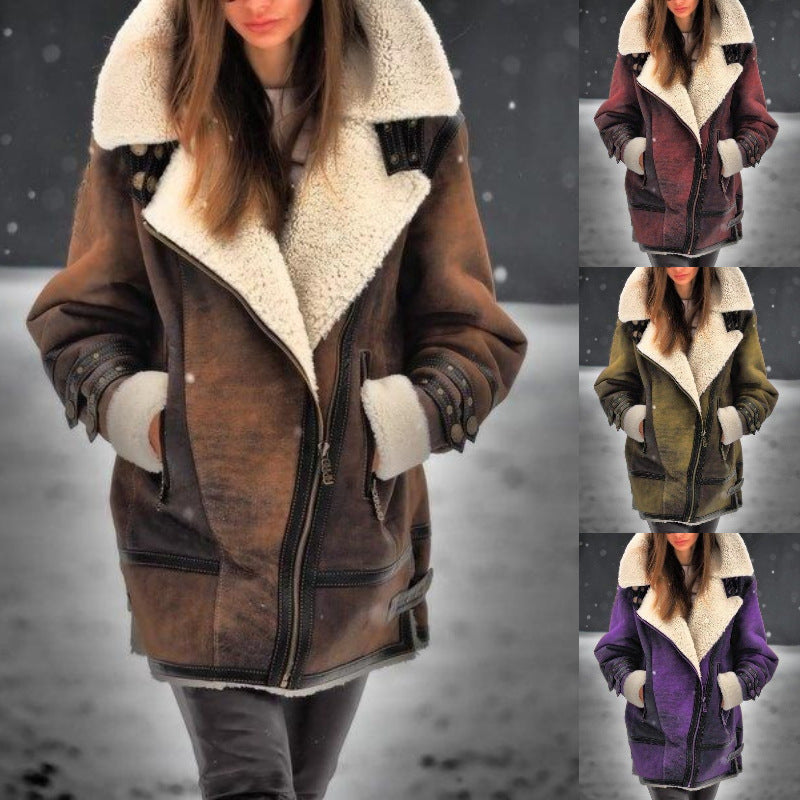 Thickened Faux Fur One-Piece Coat