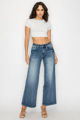 Dark Blue Flare Pants for Curves