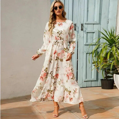 2023 Sping Summer Bohemian Women Maxi Dress Casual Long-3