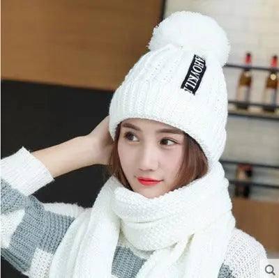 All-match woolen hat-Milkywhite-1