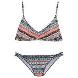 American retro printed soft bag split bikini-XH19165-1