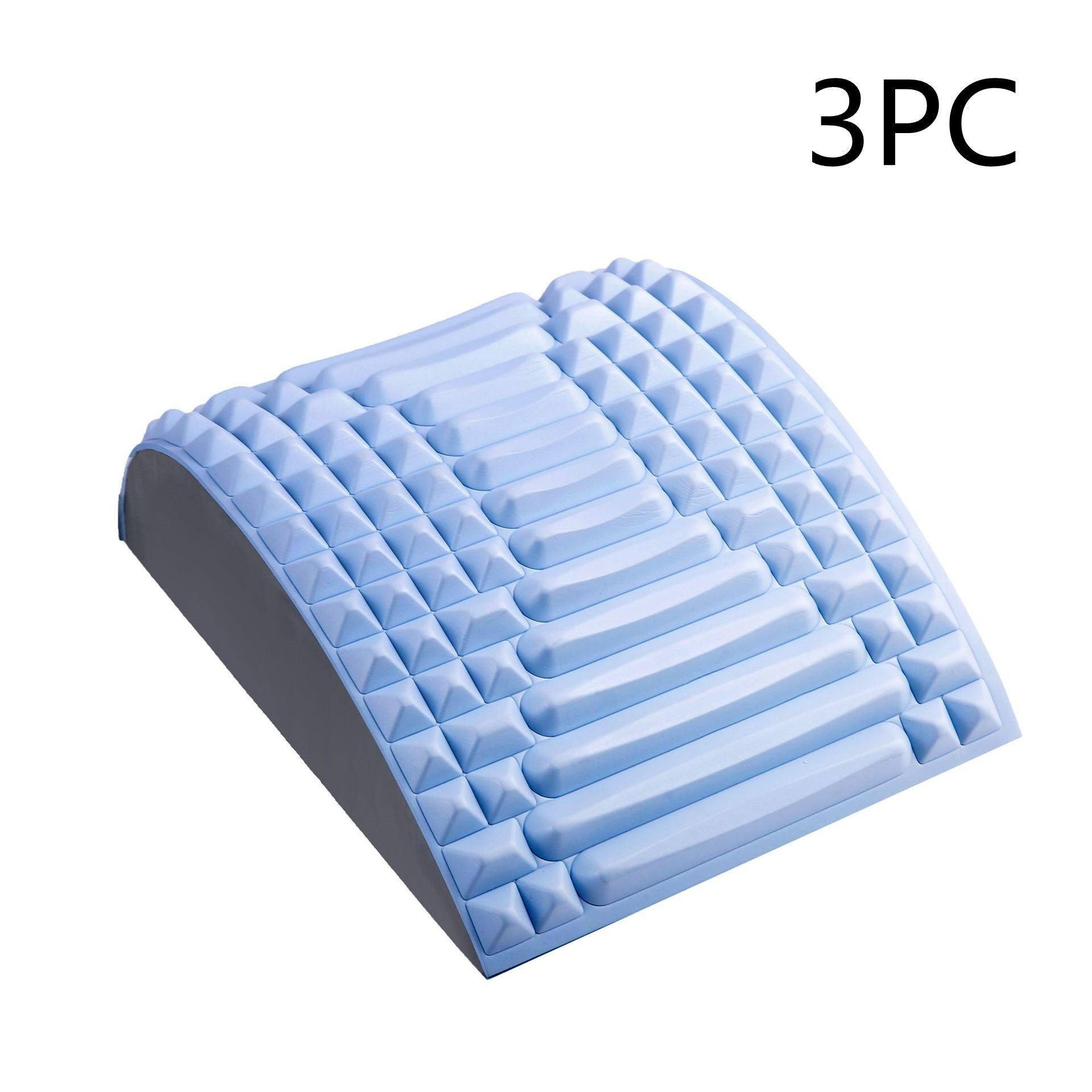 Back Stretcher Pillow Neck Lumbar Support Massager For Neck-Blue 3PC-20