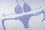 Bikini European And American Knitted Swimsuit Hot Drill-Purple-2