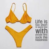 Bikini sexy multi-color optional swimsuit-Yellow-5