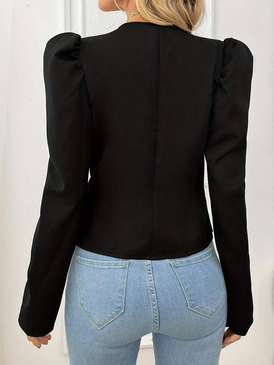 Black Short Chic Short Coat-7