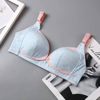 Breastfeeding Bras Maternity Open Nursing Bra for Feeding-Blue-7