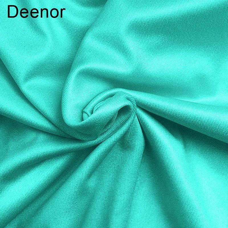 Deenor Plus Size Women Dresses Evening Party Slim Dress Gradient Off-shoulder Ruffles Vestidos 2021 Summer Brand New-5