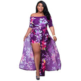 Chic Plus Size Floral Maxi Dress Styles-PURPLE-9