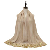 Chiffon Patchwork Solid Color Scarf-4