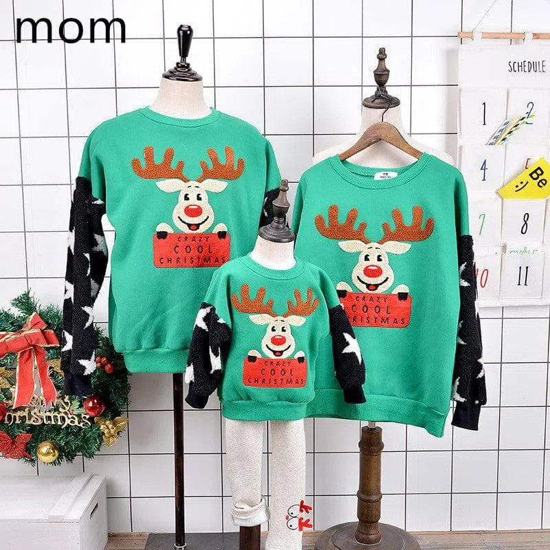 Children's Christmas sweater-Green-9