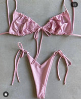 Chic Pink Bikini Set - Trendy Beachwear-DY01-2