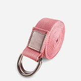 Cotton Yoga Stretch Band Yoga Rope-Pink-1