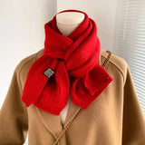 Decorative Cold Resistant Bib Solid Color Fashionable And-6