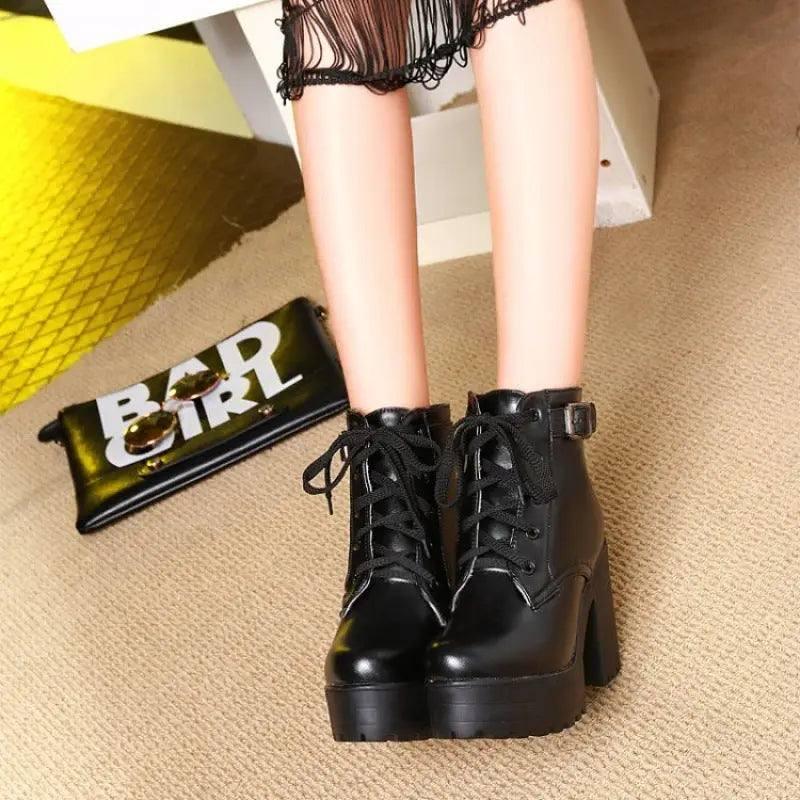 EAVE CAT 3 Color Winter Lace-Up Women Boots Fashion-5