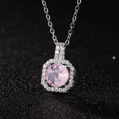 Perfume Bottle Pendant Necklace Women's Full Diamond-11