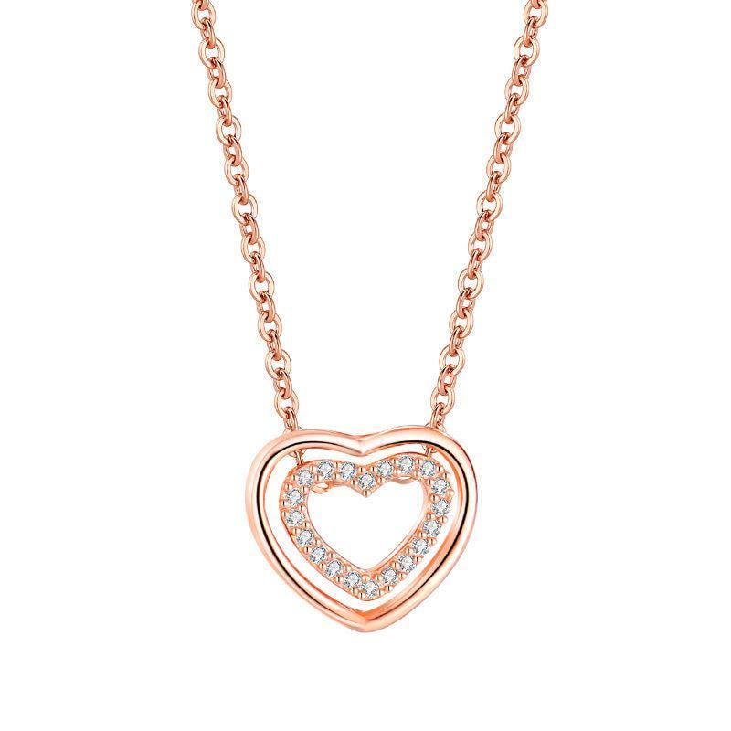 Elegant Heart Pendants: Perfect Romantic Gift-Rose Gold-6