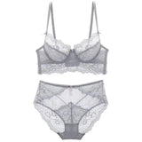 European and American Lace Lingerie-Grey-3