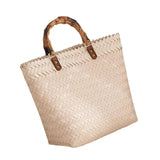 Exquisite Woven Tote Bag Multifunctional Women Handbag High-Beige-6