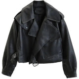 LOVEMI - Lovemi - Fashion Black Motorcycle Pu Leather Jacket