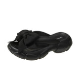 Fashion Bowknot Platform Flip Flop for Women Summer-BLACK-5