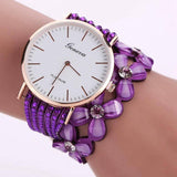 Fashion Geneva Flowers Watches Women Dress Elegant Quartz-Purple-8