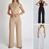 Fashion Women's New Solid Wide Leg Pants-1