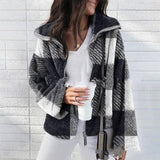 Fashionable And Versatile Woolen Coats In Contrasting Colors-Black-2