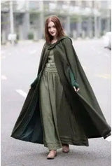 Four-color hooded tie shawl-Green-1