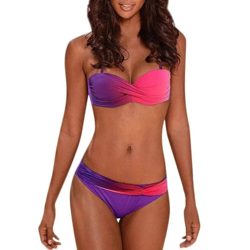 Gradient swimsuit-Purple-5