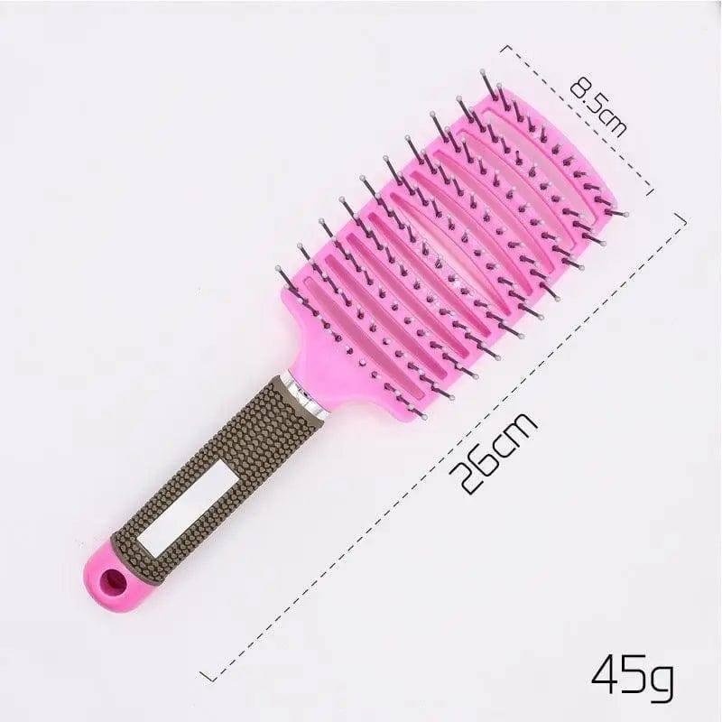 Hairbrush Anti Klit Brushy Haarborstel Women Detangler Hair-Pink-72