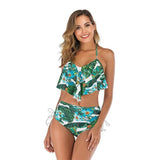 High waist bikini-Green-4