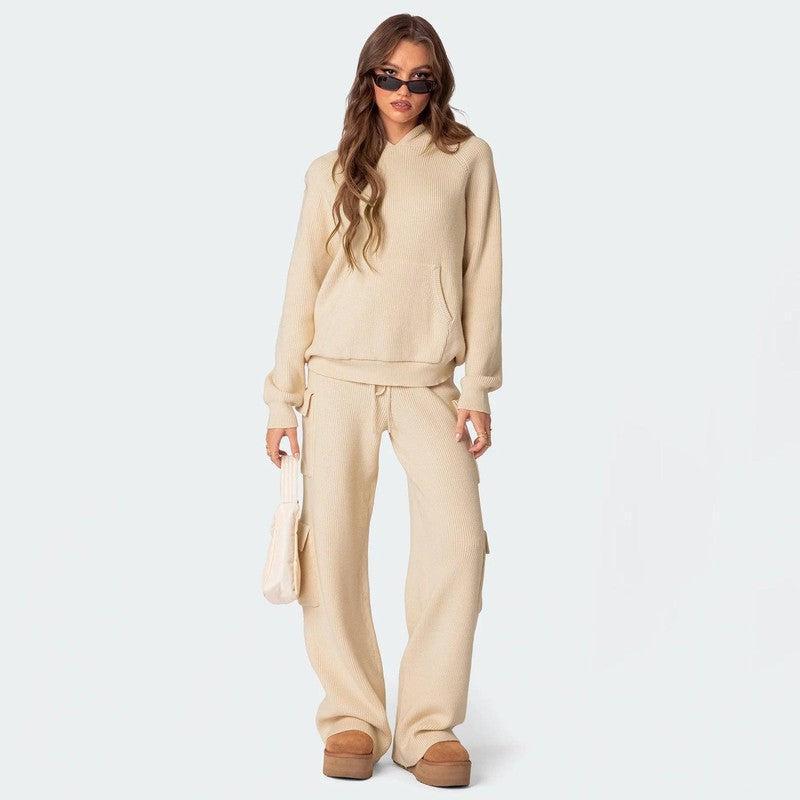 Hooded Sports And Leisure Sweaters Suit-2