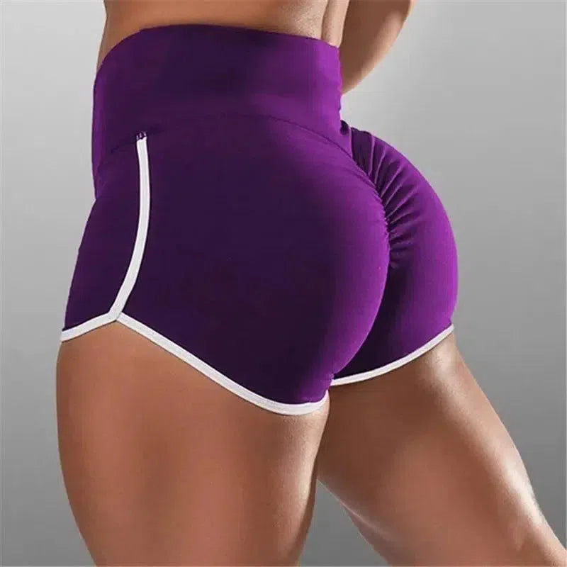 Sports Shorts High Waist Shorts-purple-5