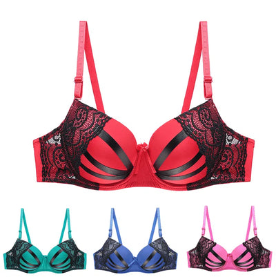 Julexy Push Up Women Bras Lace Underwear B C Cup-1