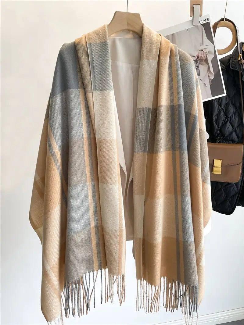 Korean Style Plaid Scarf Women's Autumn And Winter Warm-WT60 1-2