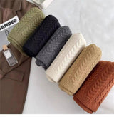 Korean Version Of Solid Color Knitted Wool Warm Scarf In-2