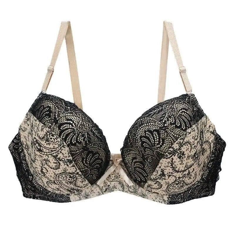 Lace Print Color Block Lingerie-12