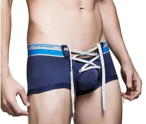 Lace Up Boxer Briefs-DarkBlue-4