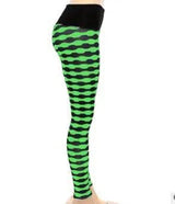 Leggings For Women 3 Colors Print High Waist Casual-Green-5